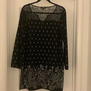 Cute black and white cover-up baby doll dress